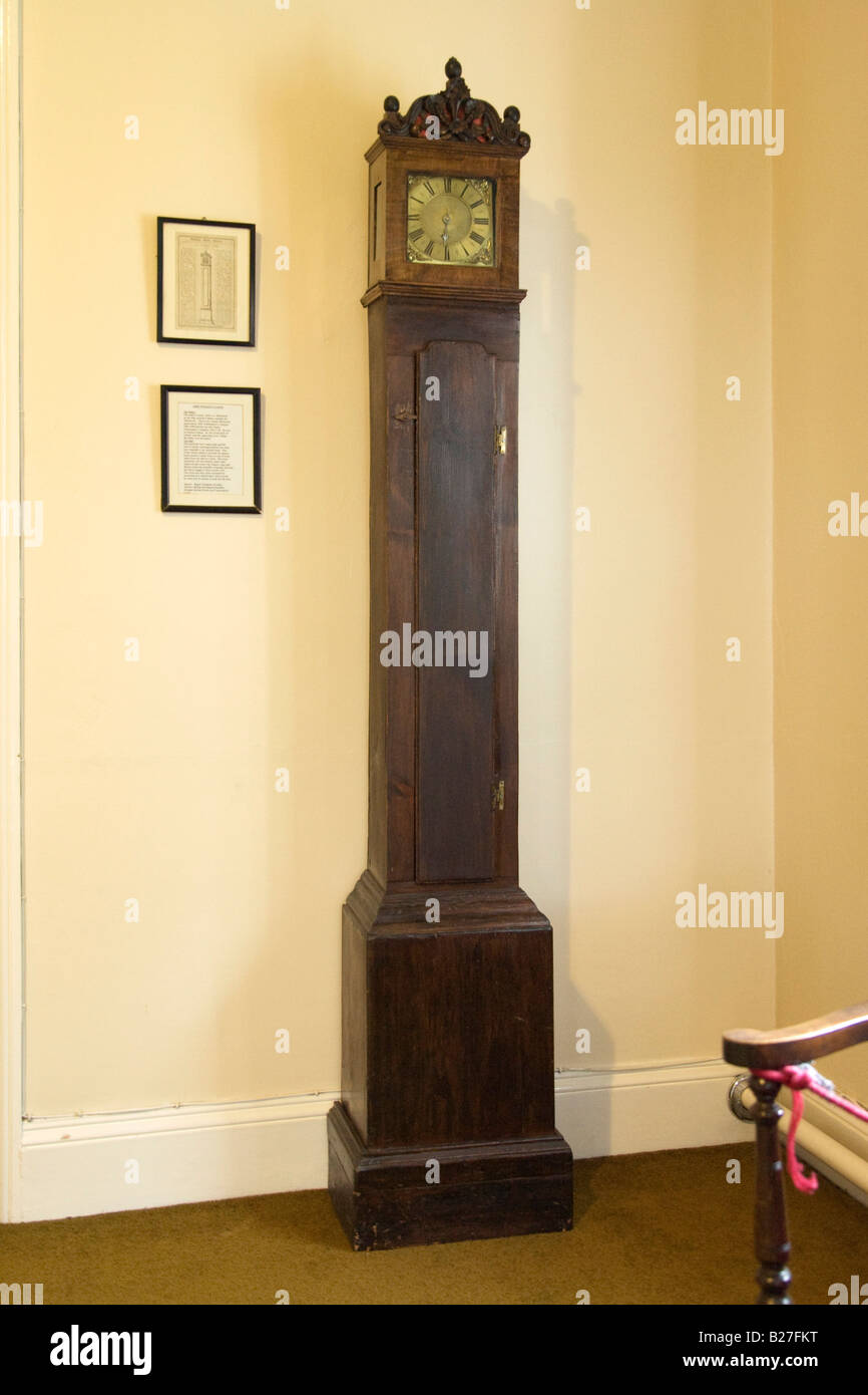 clock at The Old Rectory in Epworth, UK, home of the Wesley family Stock Photo