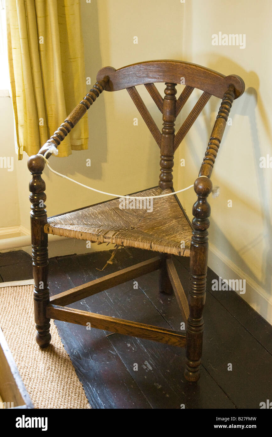 chair owned by John Welsey at The Old Rectory in Epworth, UK Stock Photo