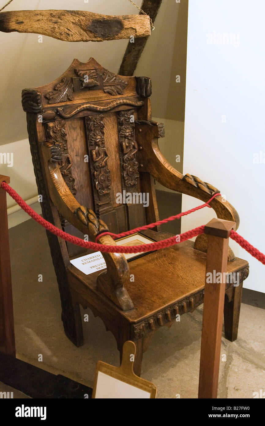 chair owned by John Wesley, at The rectory, Epworth, UK in 2008 Stock Photo