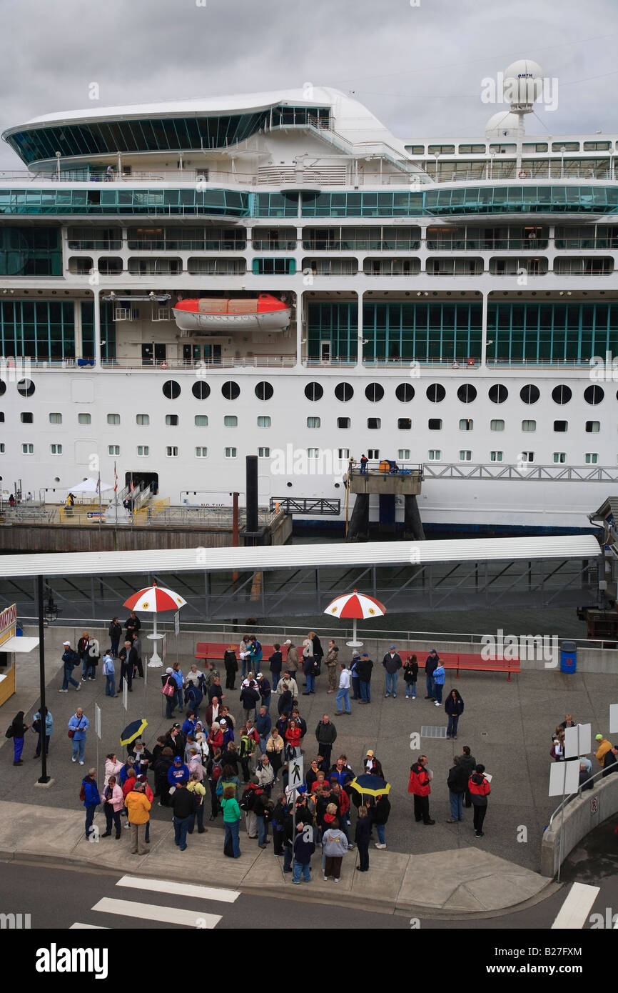 Cruise ship Rhapsody of the Seas at the cruise ship terminal Prince Rupert BC Stock Photo