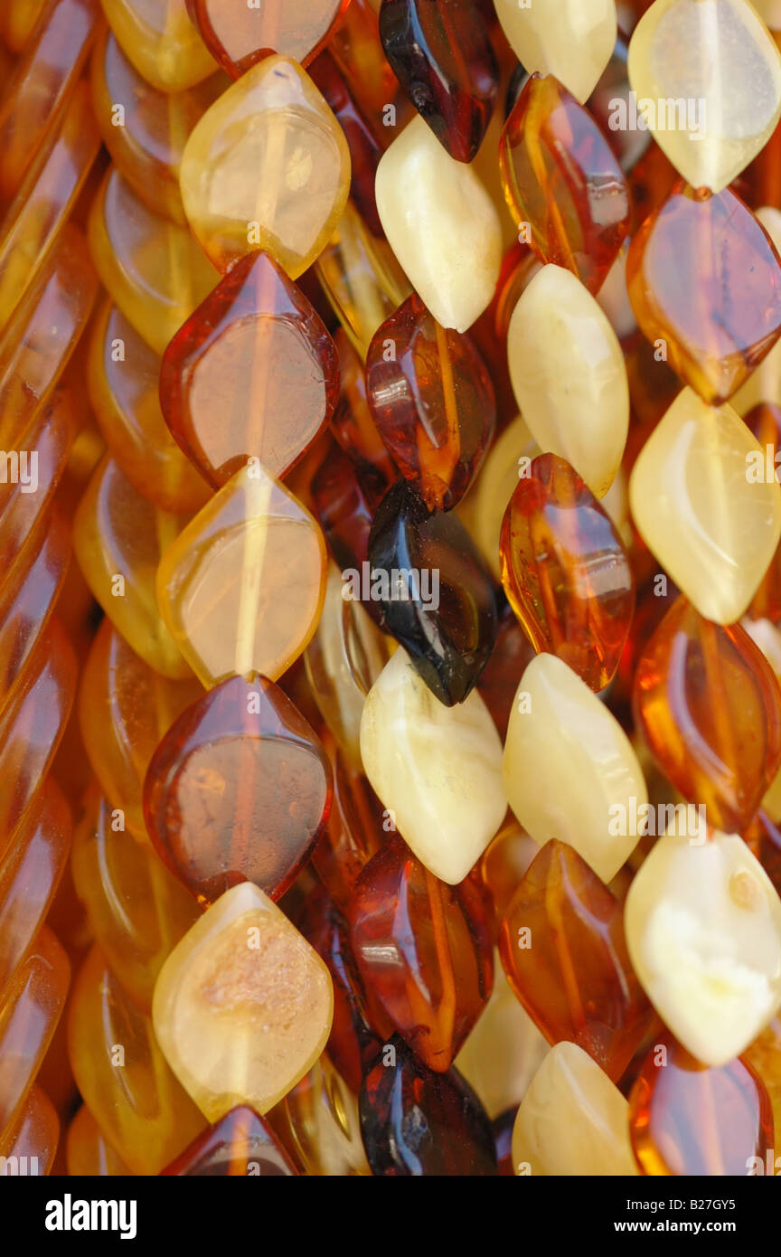 Amber Necklaces Stock Photo