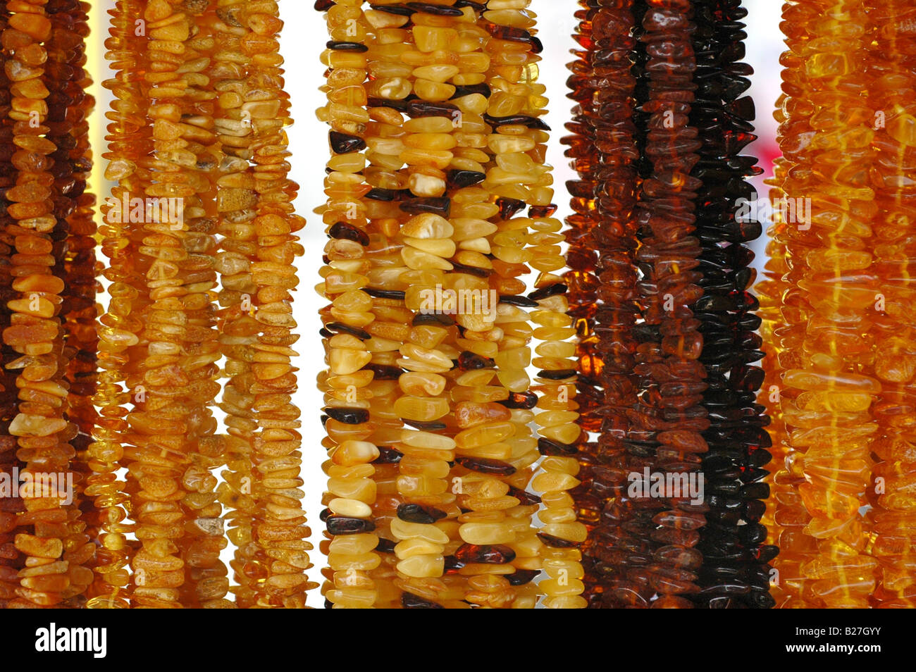 Amber Necklaces Stock Photo