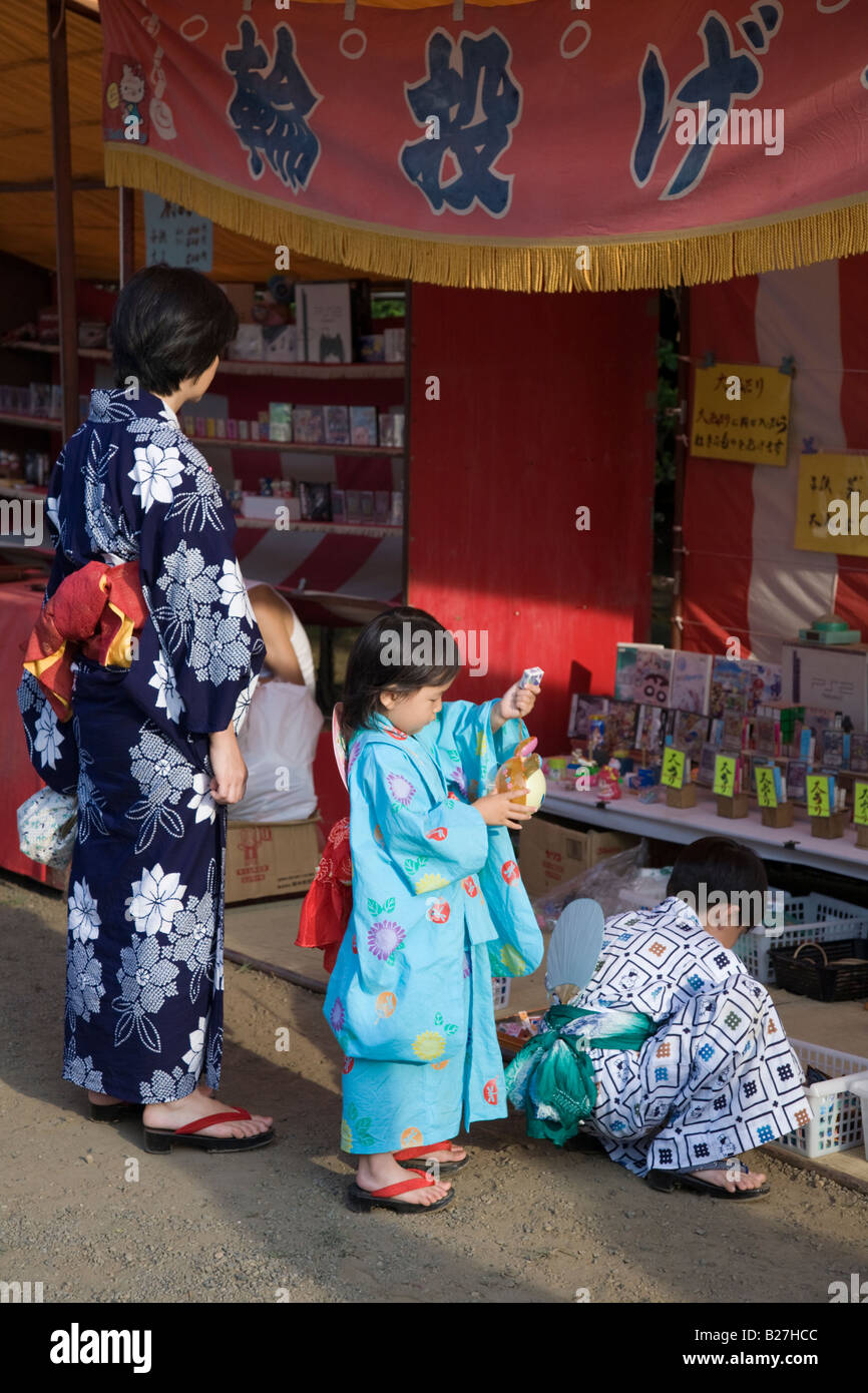 Yukata or Summer Kimono Stock Photo