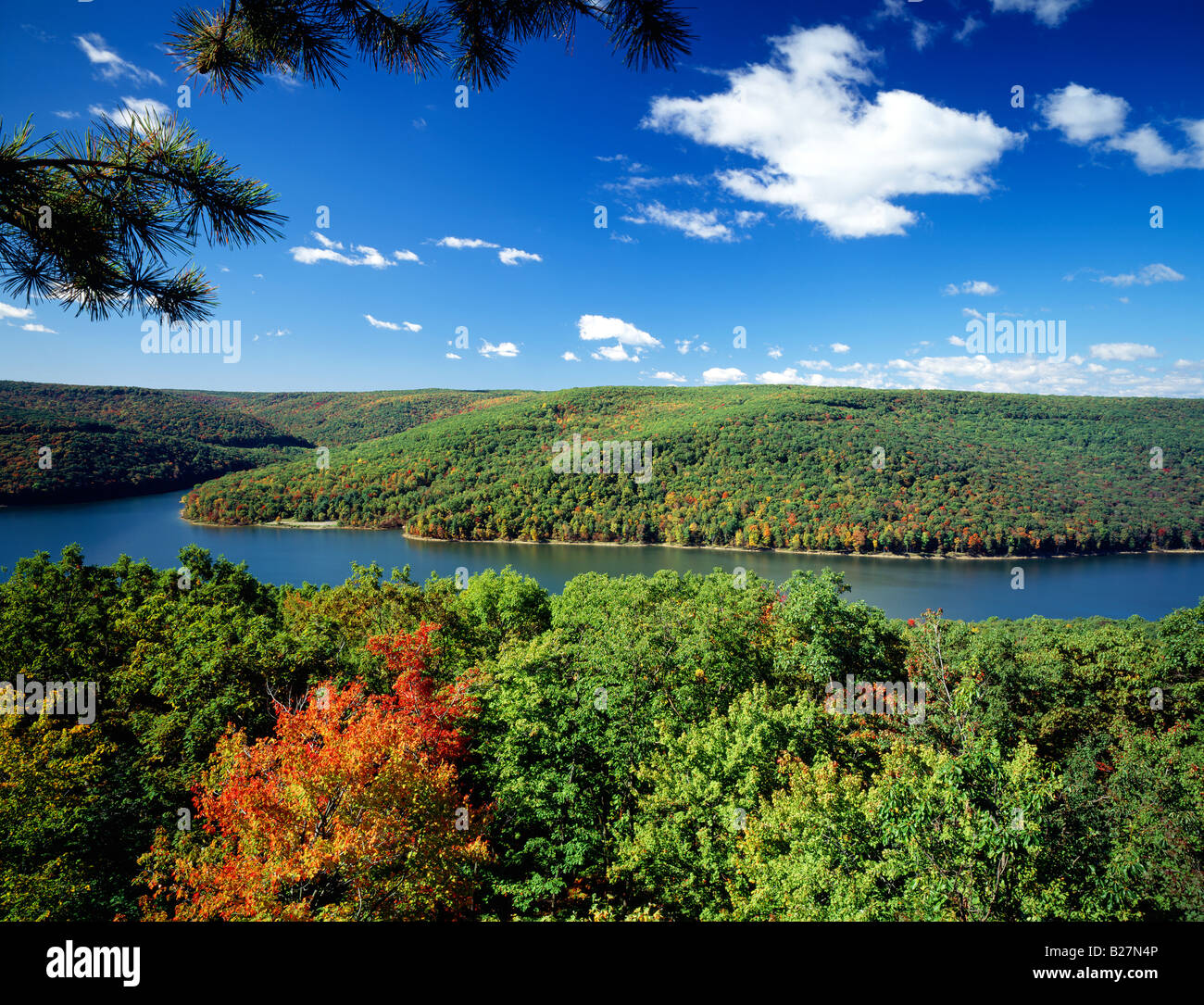 AUTUMN VIEW FROM RIMROCK OVERLOOK, ALLEGHENY RESERVOIR, ALLEGHENY