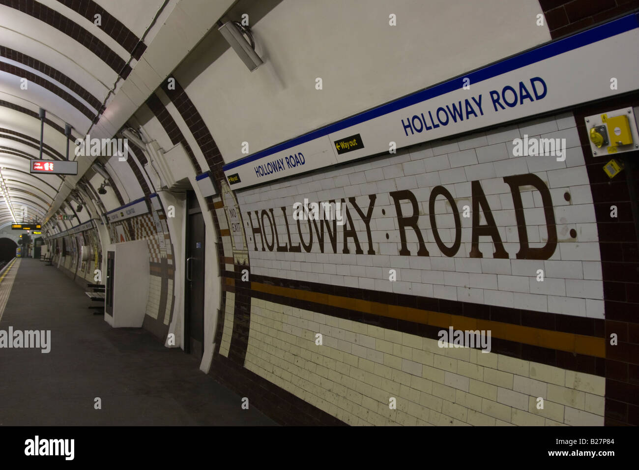 Holloway Road Underground Station - Piccadilly line - London Stock Photo