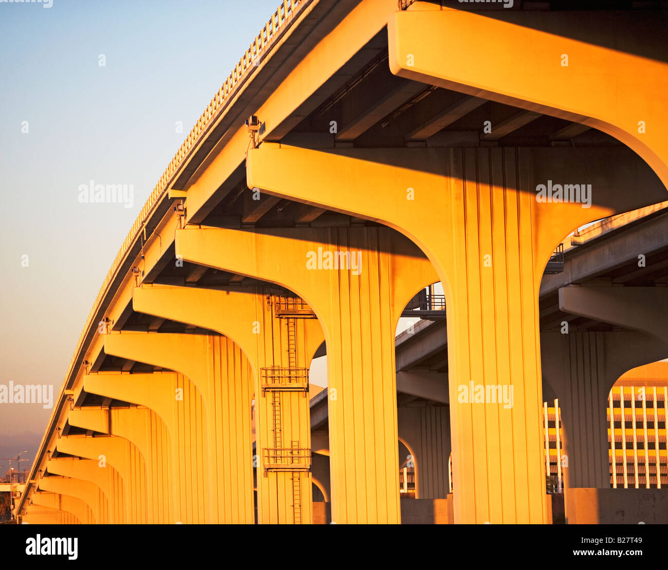 Low angle view of elevated highway Stock Photo