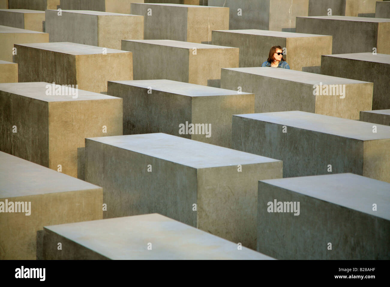 The memorial to the murdered jews of Europe Holocaust Memorial Berlin Germany Stock Photo