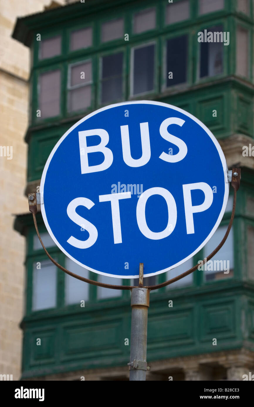 Bus Stop Malta Stock Photo