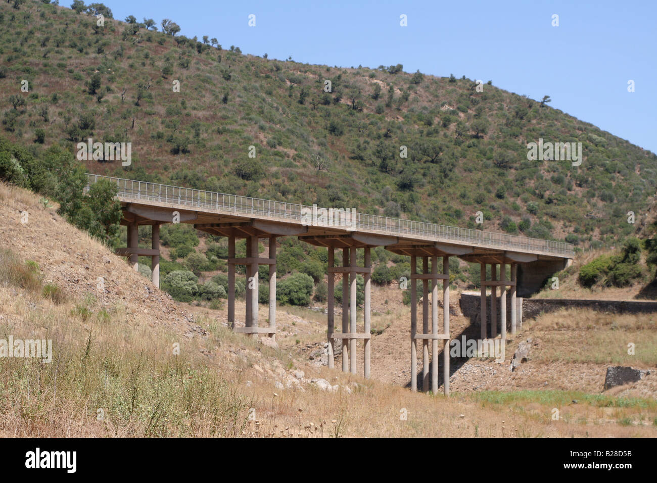 Concrete bridge near Iglesias, south west Sardinia, Italy Stock Photo