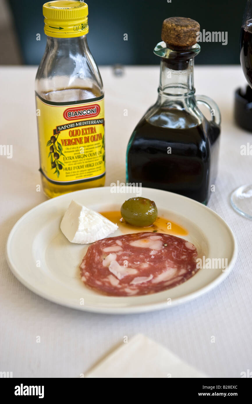 Antipasti in Maltese Restaurant Stock Photo