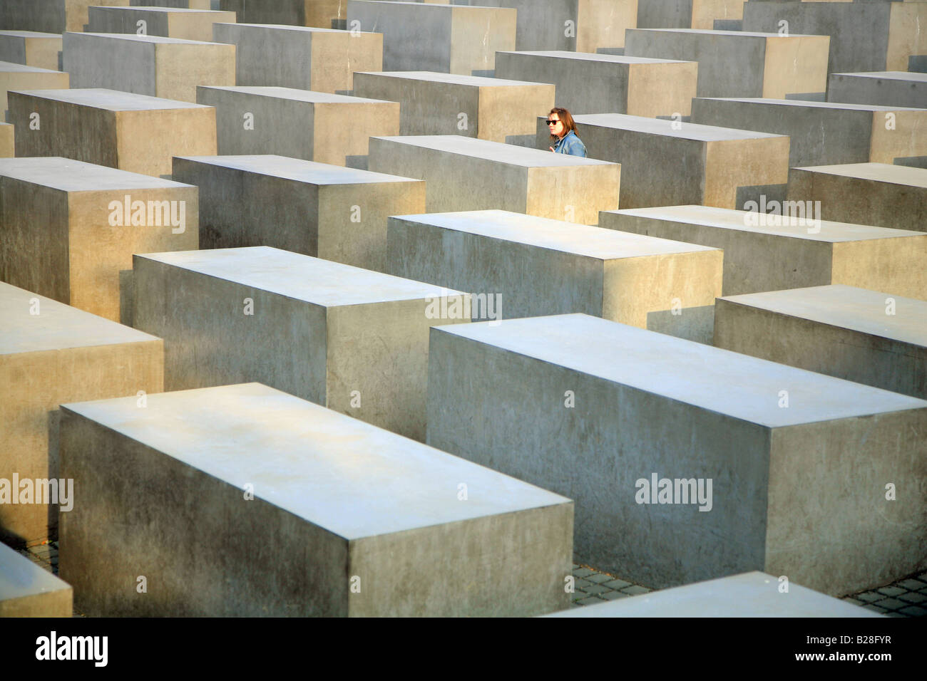 The memorial to the murdered jews of Europe Holocaust Memorial Berlin Germany Stock Photo