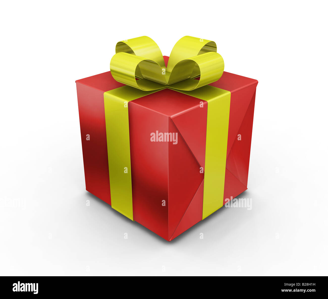 3D render of a wrapped gift