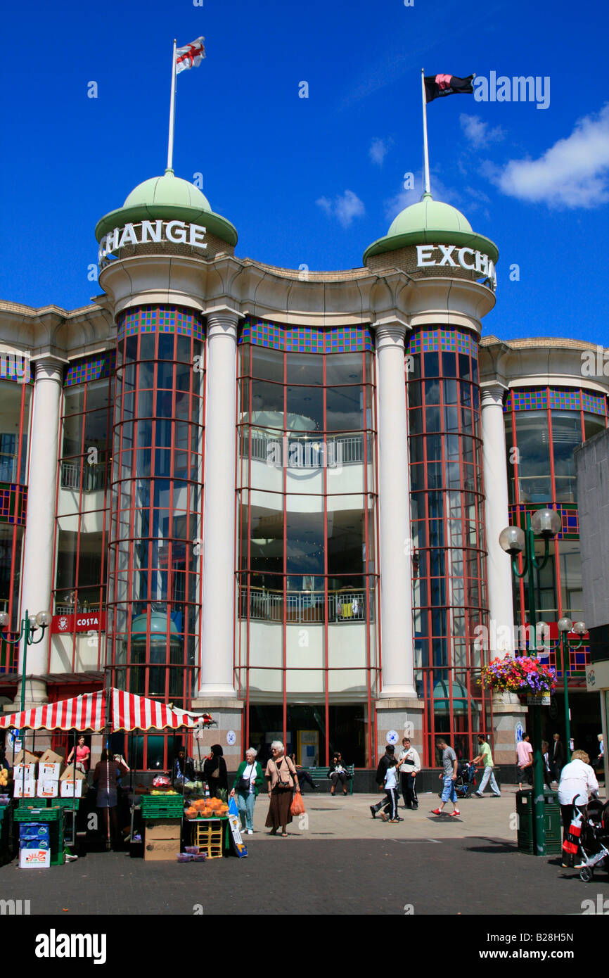 exchange shopping mall entrance ilford essex east london england uk gb Stock Photo