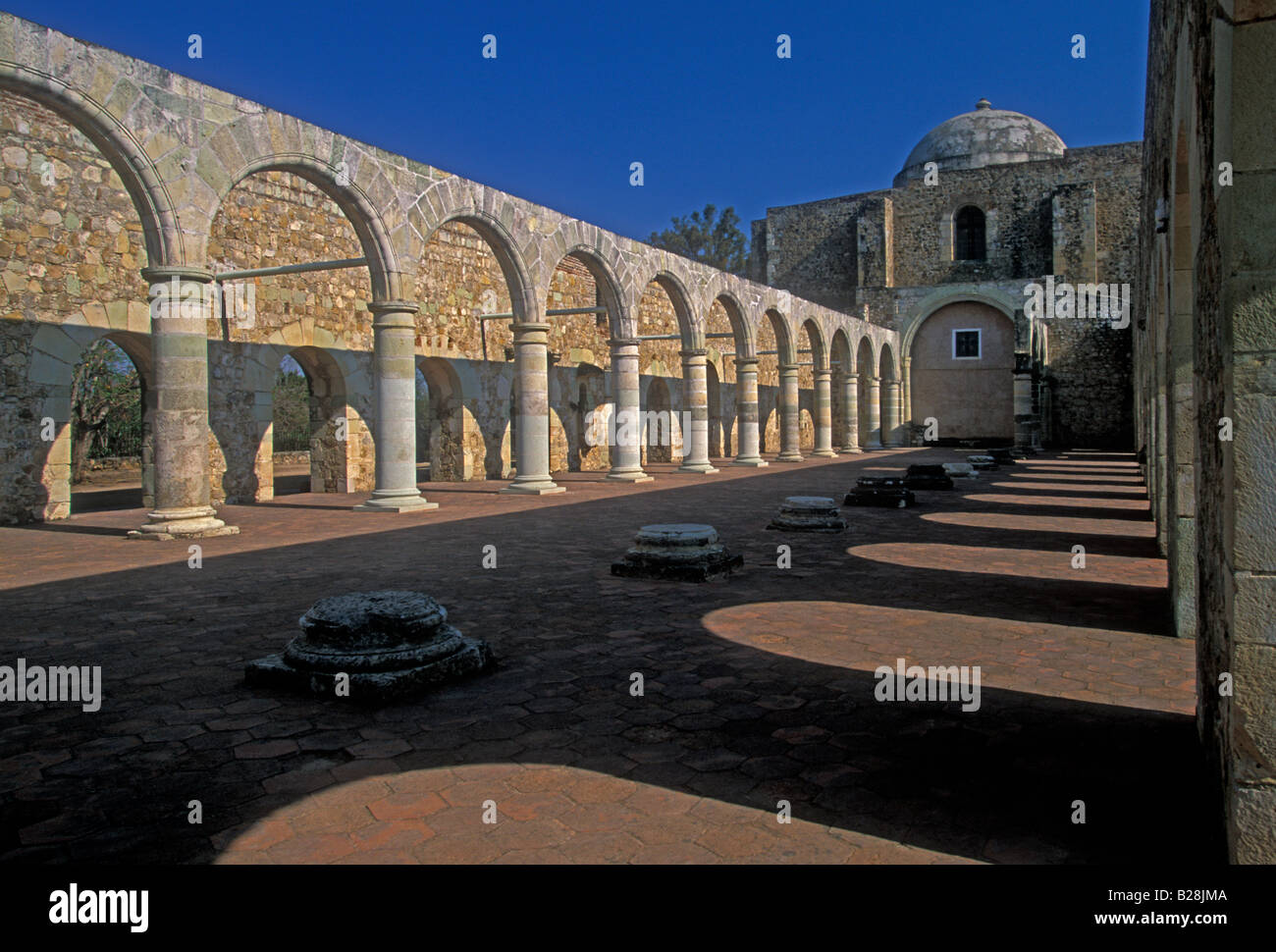 roofless basilica, basilica, Dominican monastery, Dominican convent, Dominican order, Cuilapam de Guerrero, Oaxaca State, Mexico Stock Photo
