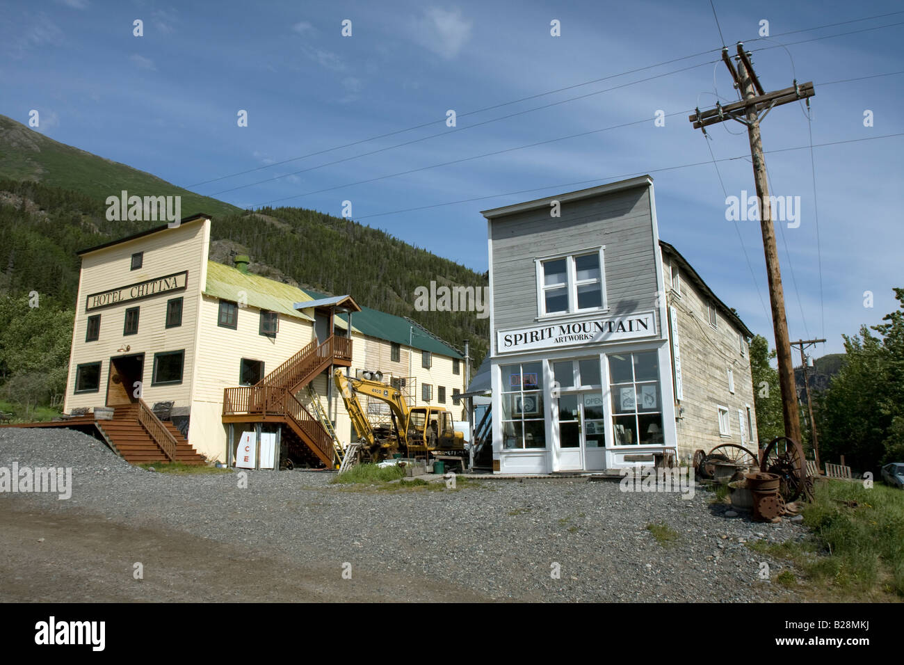 Hotel Chitina and shop front, Chitina, Alaska Stock Photo Alamy