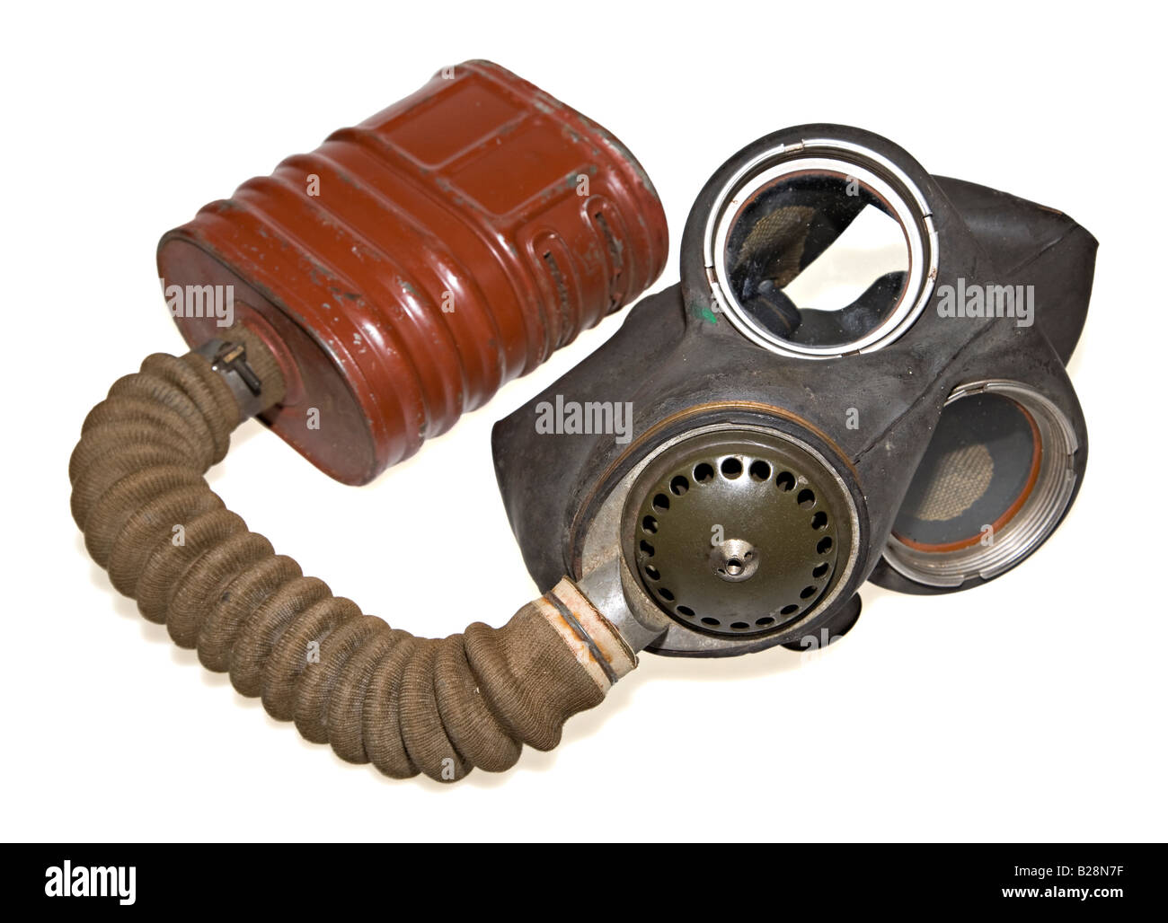 British firemans gas mask used in Second World War with larger capacity than standard civilian issue UK Stock Photo