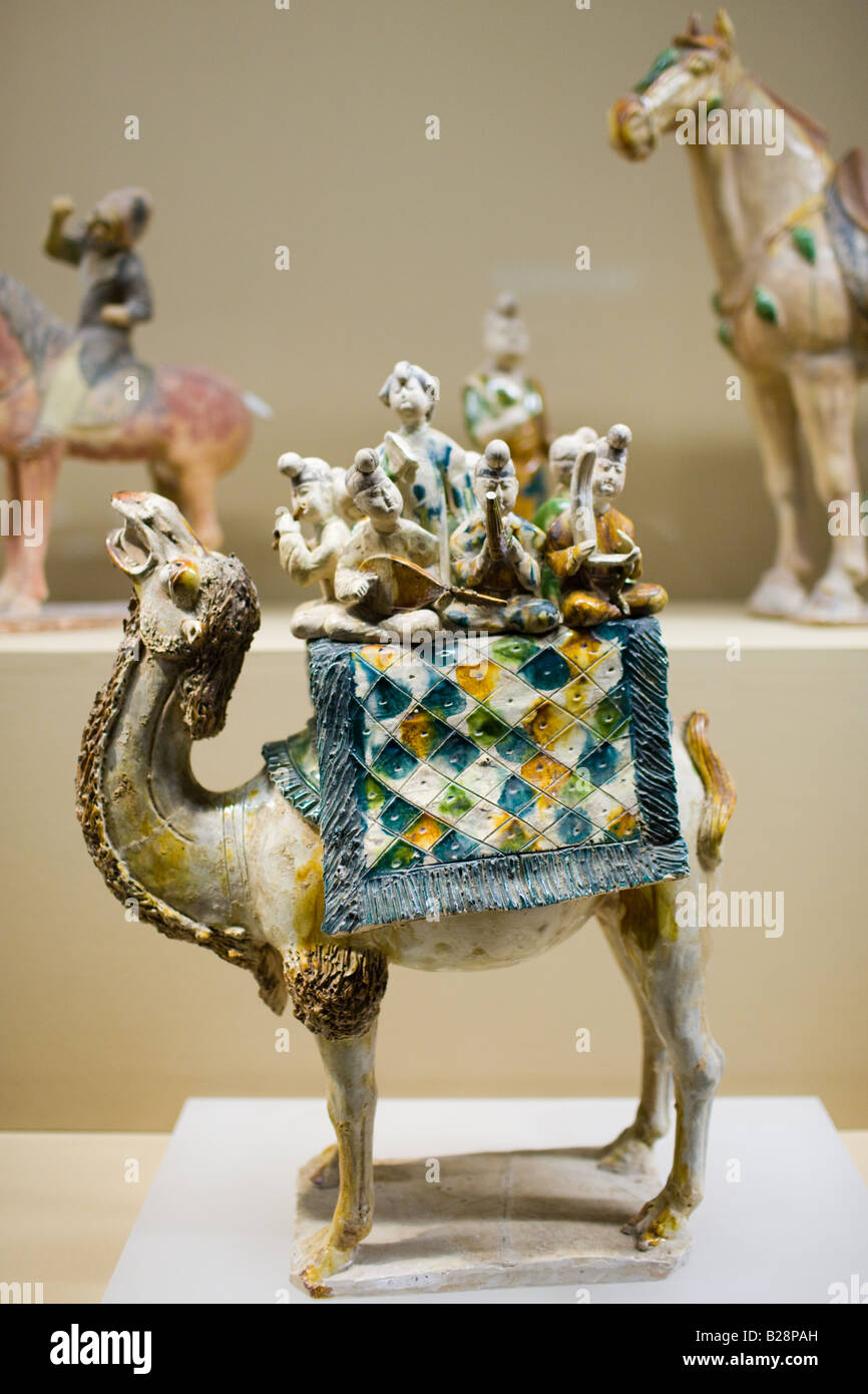 Camel figure on display in the Shaanxi History Museum Xian China Stock Photo