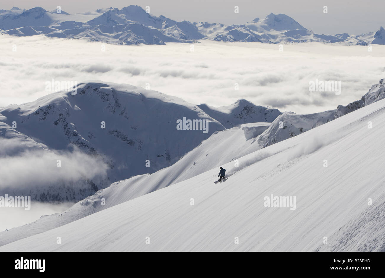 Backcountry skiing Whistler British Columbia Canada Stock Photo