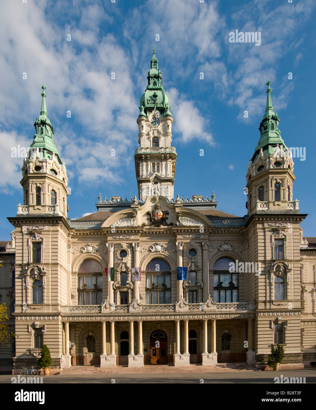 Gyor, W Transdanubia, Hungary. Town Hall / Varoshaza (1898) Stock Photo