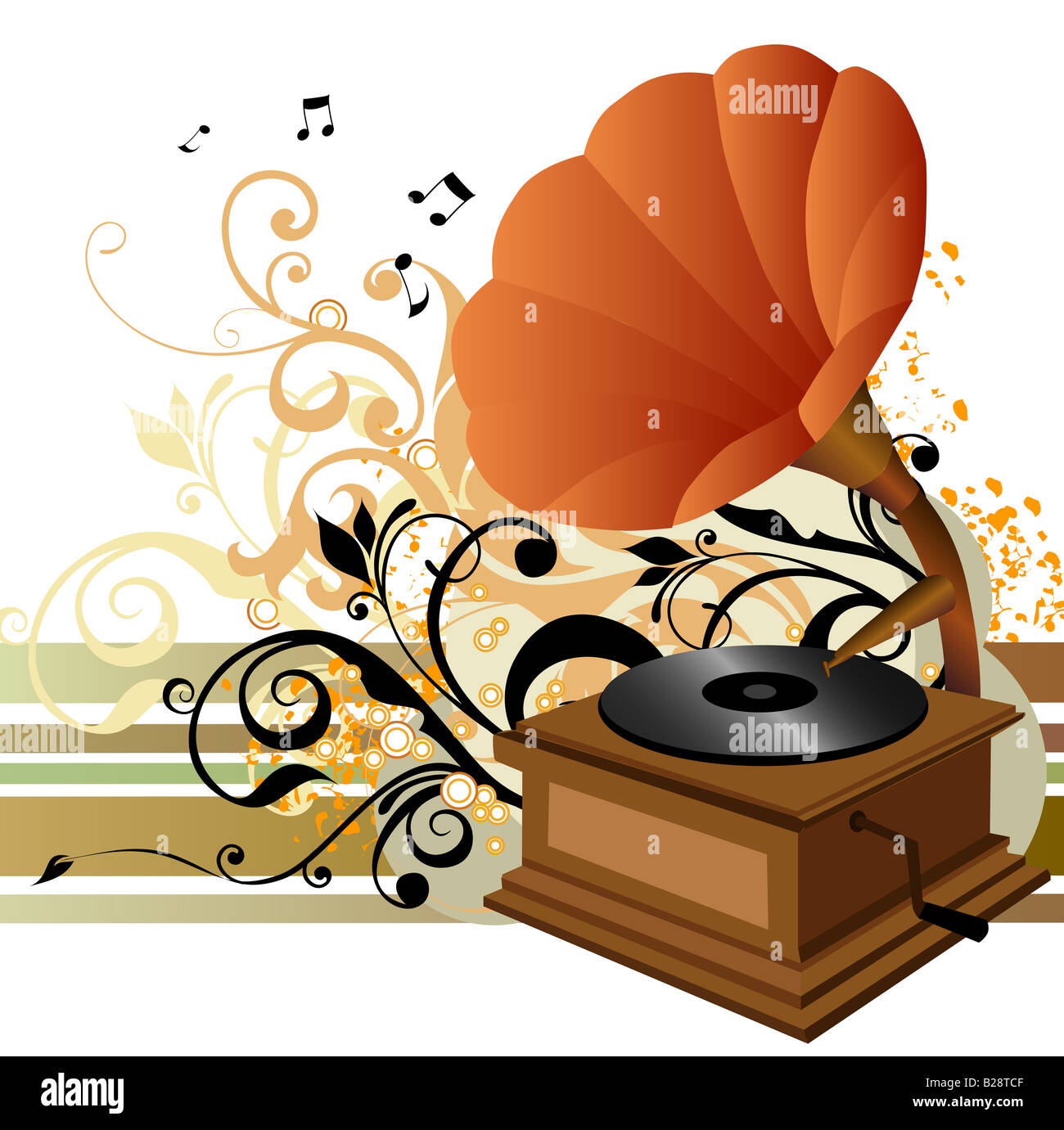Illustration drawing music box hi-res stock photography and images - Alamy