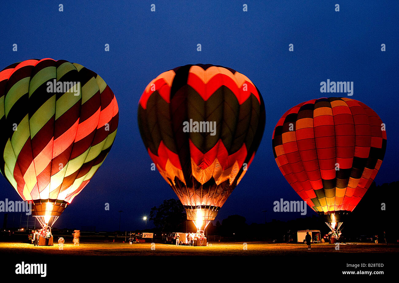 Dawn Patrol at Sonoma County Hot Air Balloon Classic, Windsor, California Stock Photo