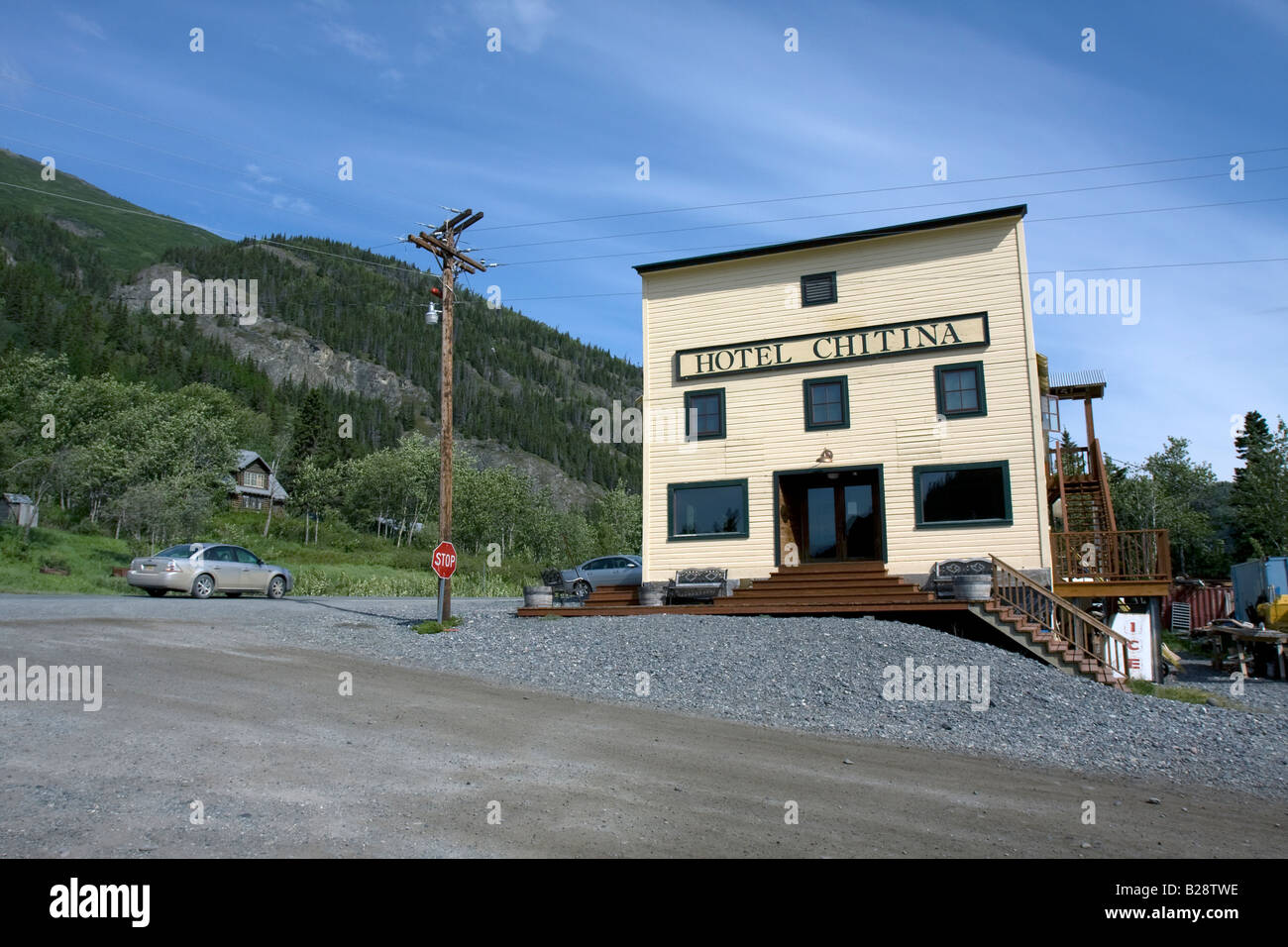 Hotel Chitina, Chitina, Alaska Stock Photo Alamy