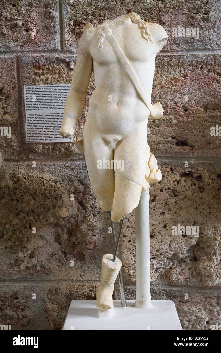 Apollo torso, Side Museum, Antalya, Turkey Stock Photo