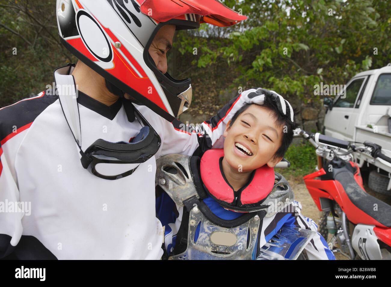 father and son motocross