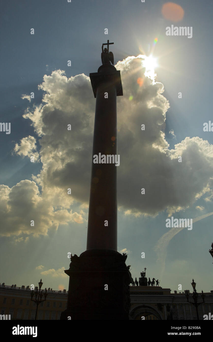Alexander Column in Palace Square St Petersburg Stock Photo - Alamy