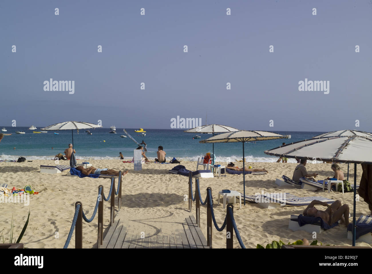 Beach Santa Maria Island of Sal Cape Verde Islands Stock Photo