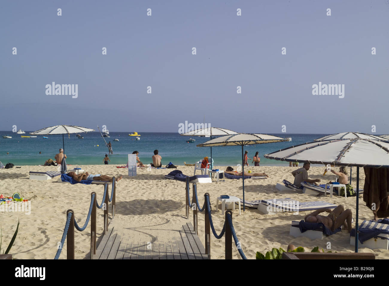 Beach Santa Maria Island of Sal Cape Verde Islands Stock Photo
