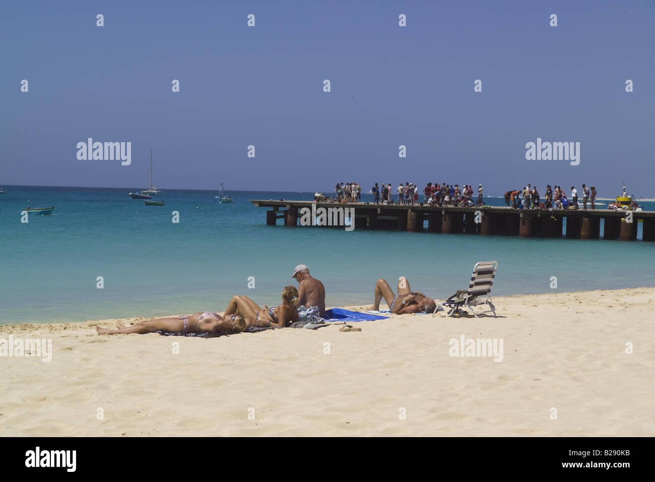 Beach Santa Maria Island of Sal Cape Verde Islands Stock Photo