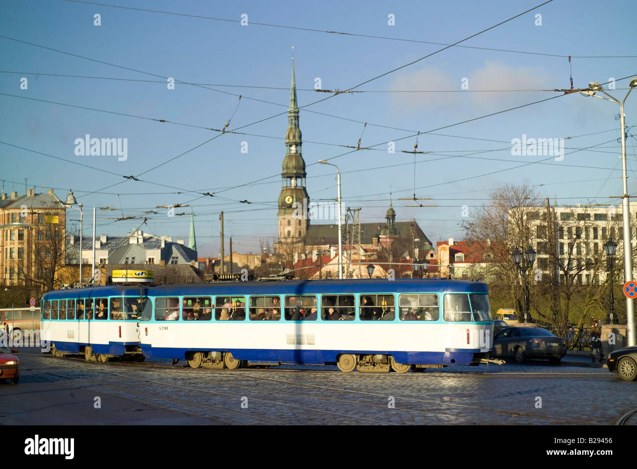 Smartrans Riga tram Riga Latvia Date 11 02 2008 Ref ZB693 110474 0044 COMPULSORY ...