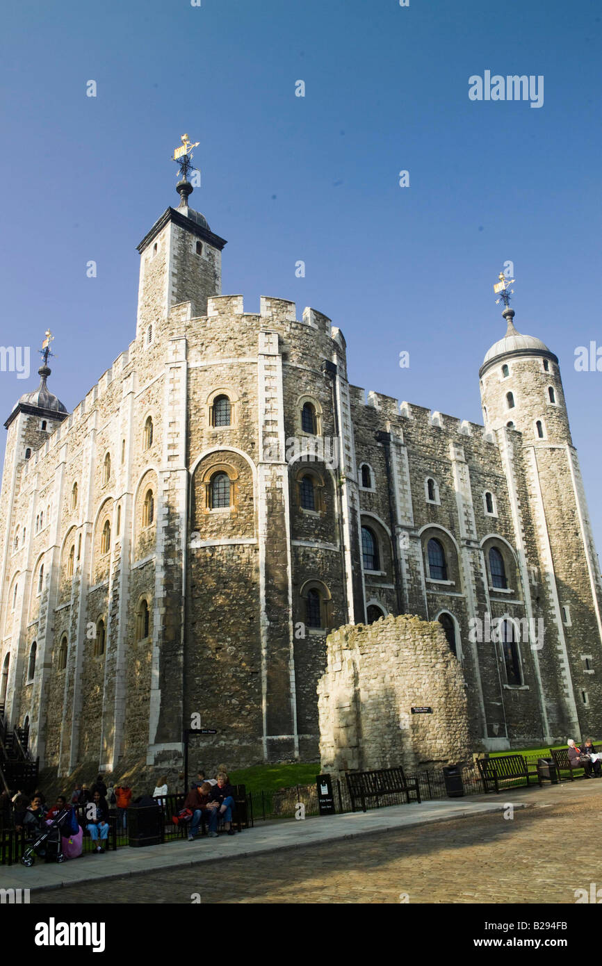 White Tower Tower of London London England Stock Photo