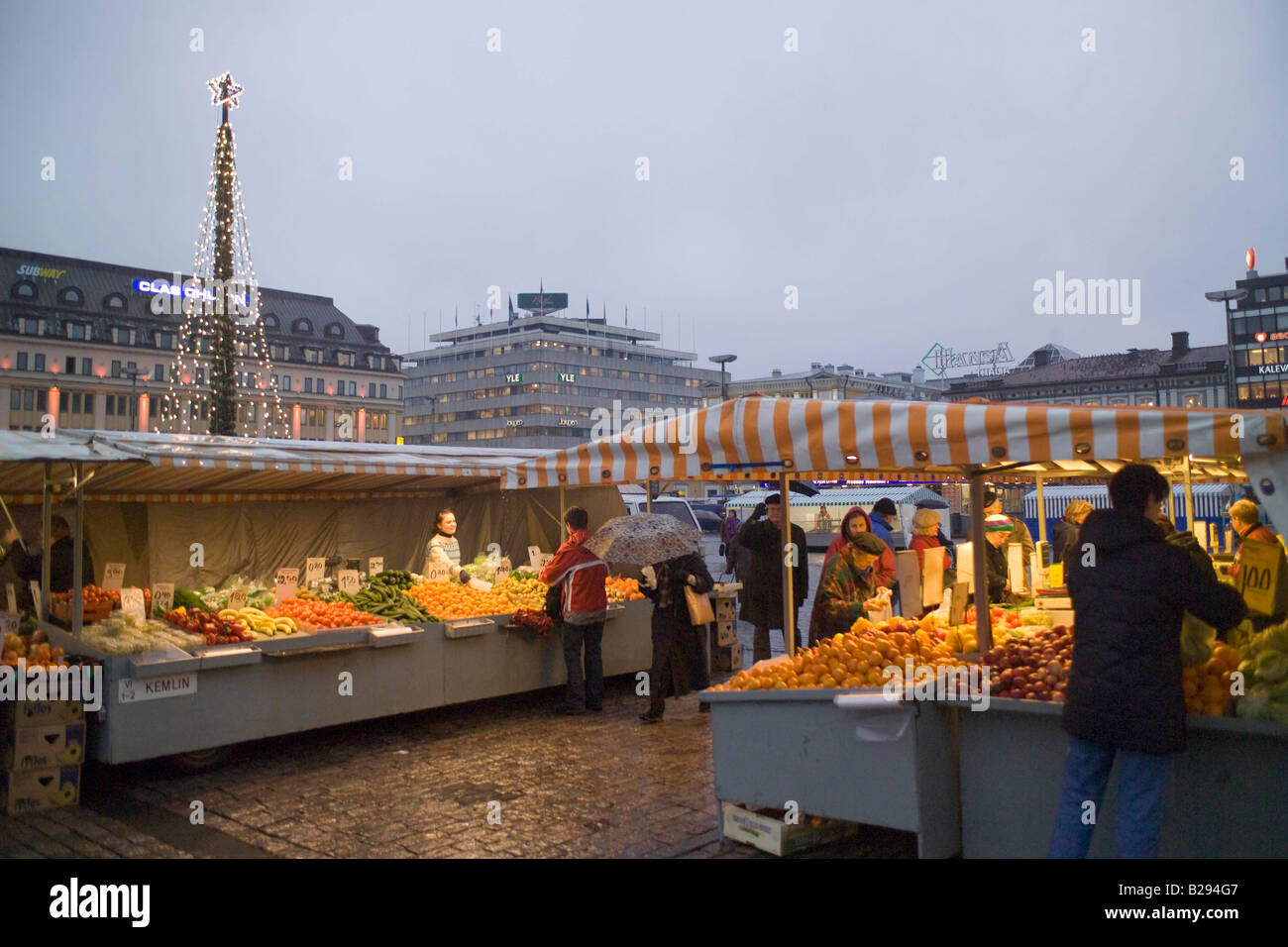 Christmas Market Turku Finland Date 22 04 2008 Ref ZB693 112626 0022 COMPULSORY CREDIT World Pictures Photoshot Stock Photo