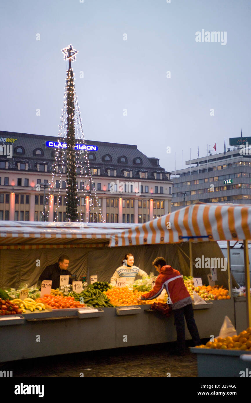 Christmas Market Turku Finland Date 22 04 2008 Ref ZB693 112626 0025 COMPULSORY CREDIT World Pictures Photoshot Stock Photo