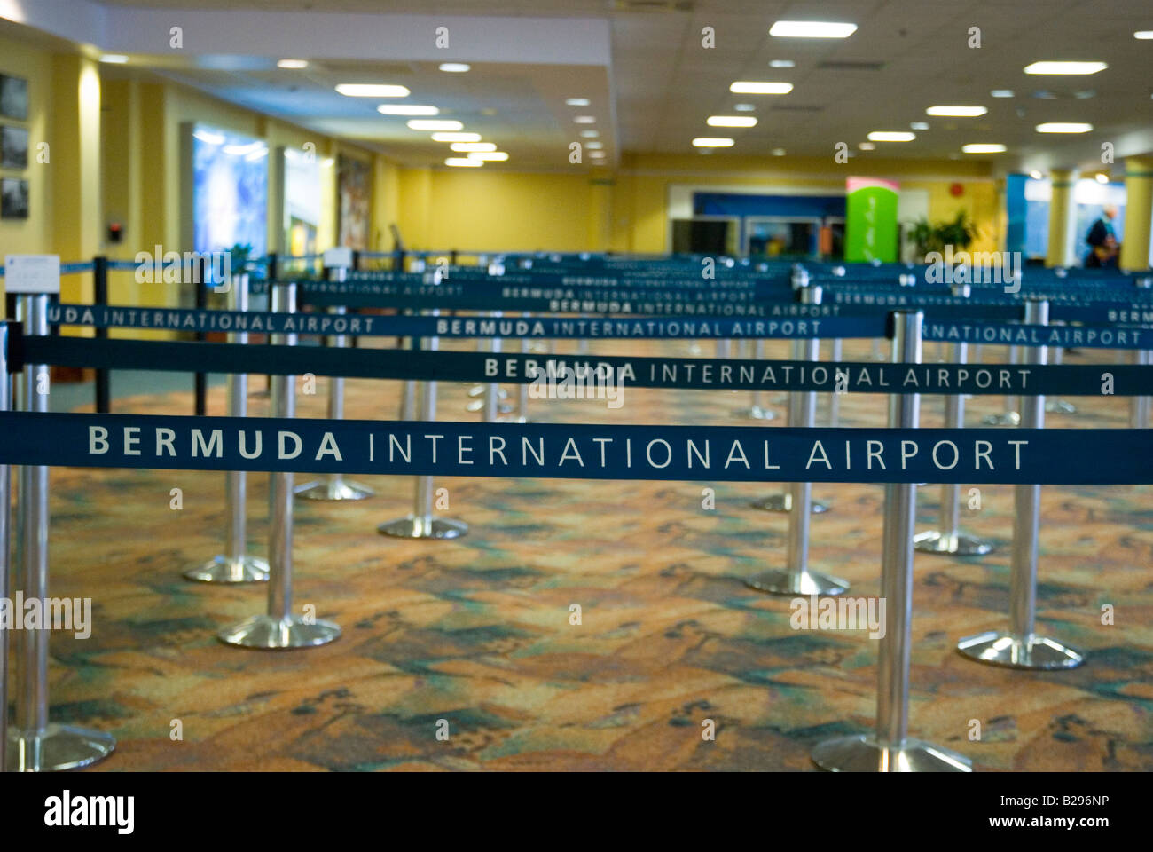 The customs area in the Bermuda international airport Stock Photo Alamy