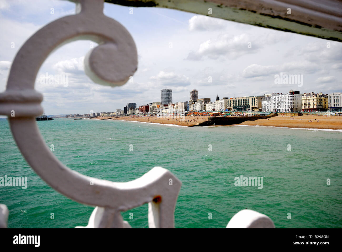 Brighton seafront in summer looking towards town centre East Sussex England UK Stock Photo
