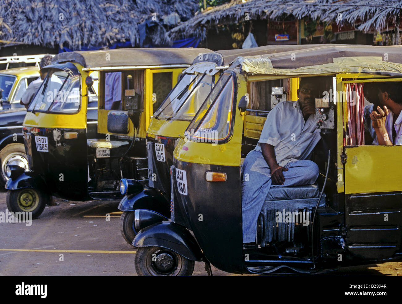 Tuc tuc taxis Panjim Goa State India Stock Photo