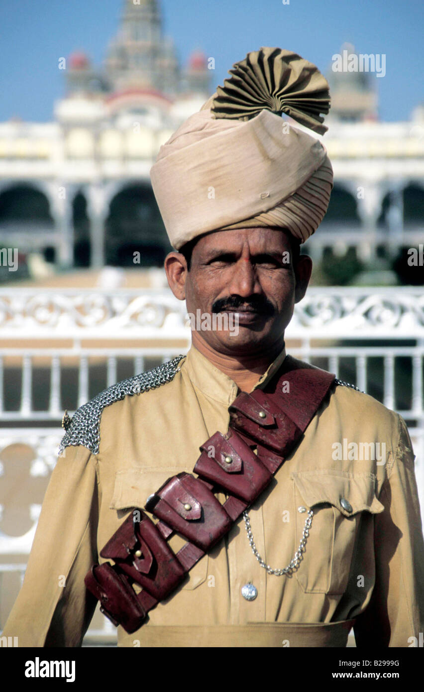 South India Karnataka Mysore Maharajah s Palace Soldier Stock Photo Alamy