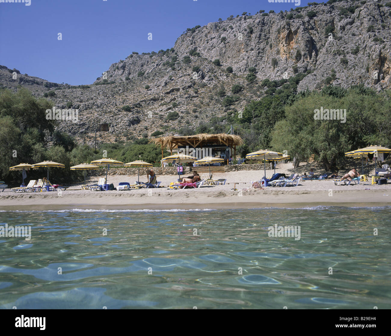 Pefkos Rhodes Greek Islands Stock Photo - Alamy