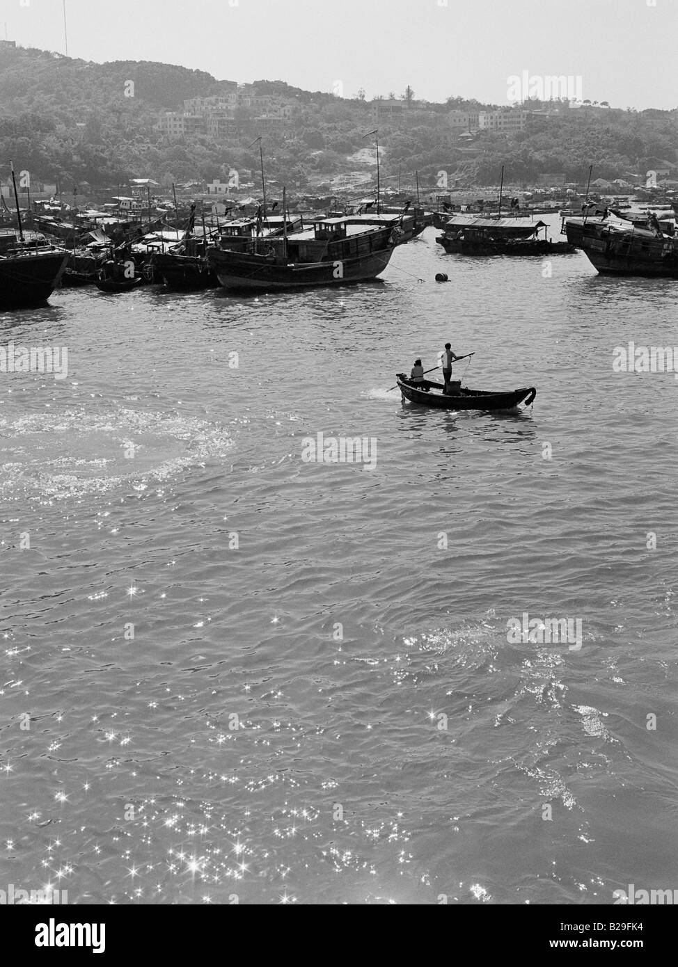 Sampan at Cheung Chau Island Hong Kong 1978 Stock Photo