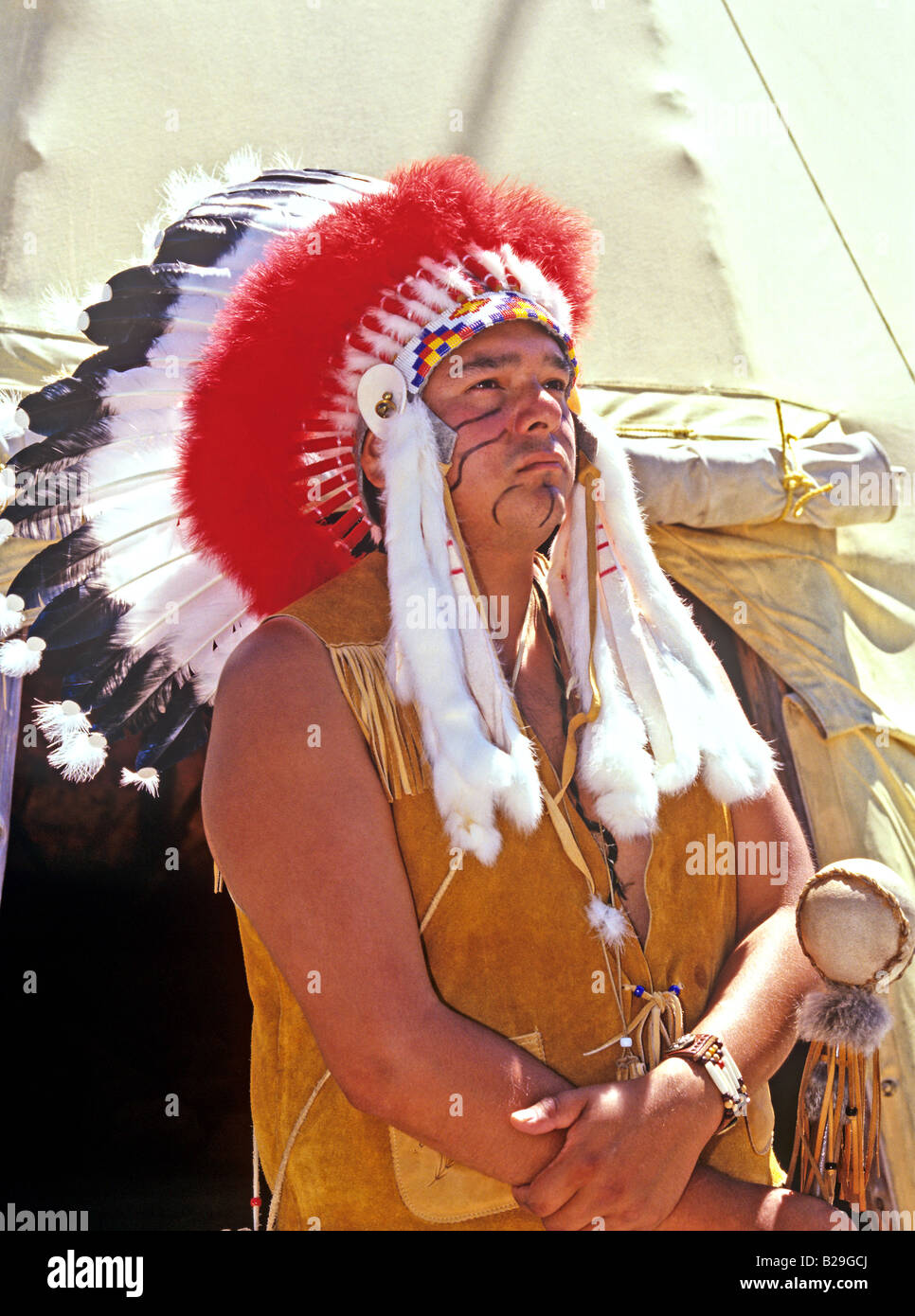 HURON INDIAN Ref WP STRANGE2914DFWP STRANGE 2914DF Compulsory Credit World Pictures Photoshot Stock Photo