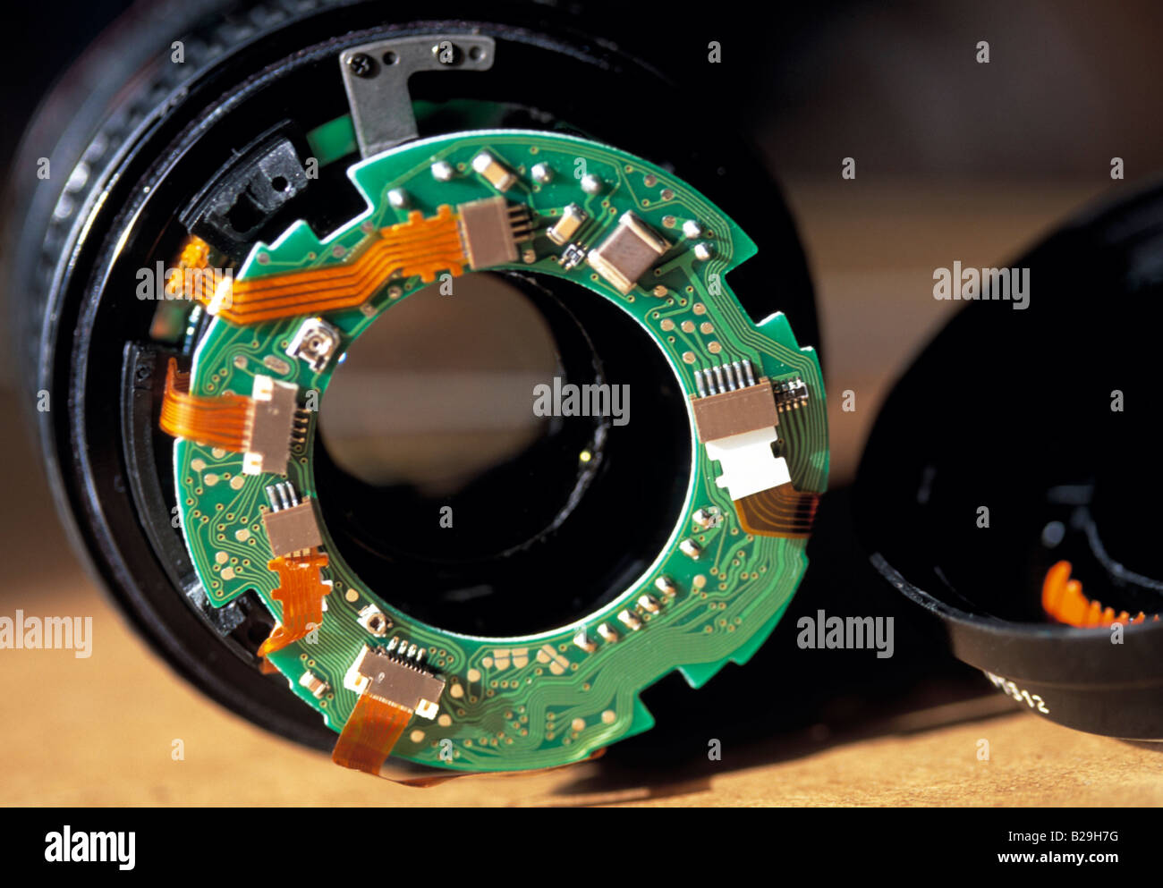 damaged camera lens inside Stock Photo Alamy