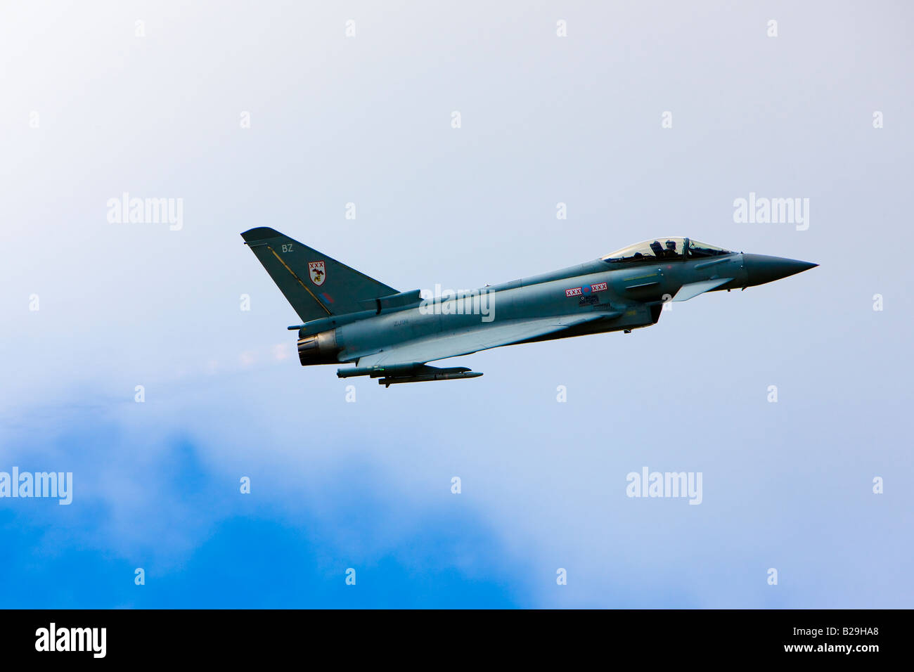 Fighter Typhoon F2 aeroplane fighter Copy Space airplane Stock Photo