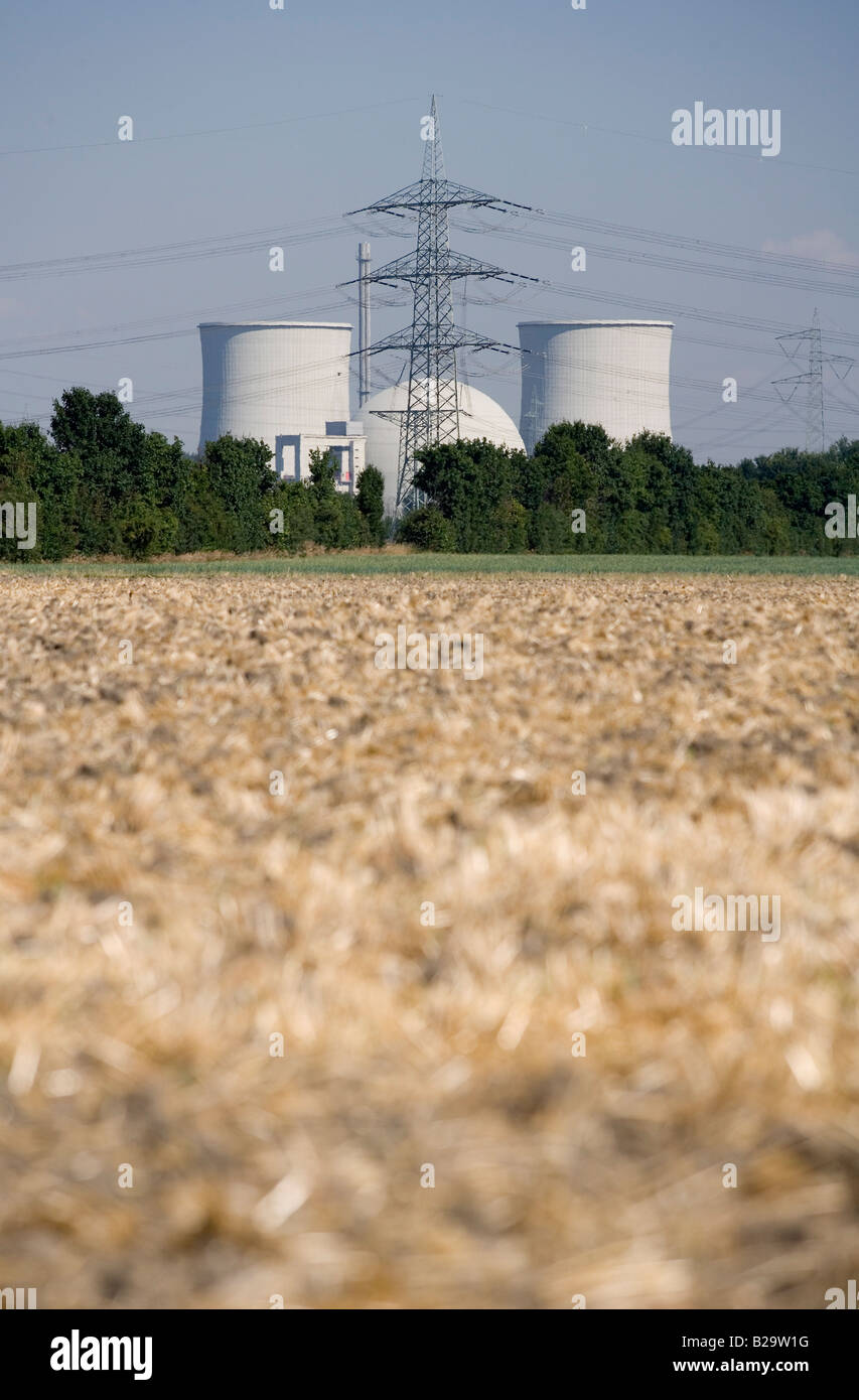 Nuclear power plant Biblis of the RWE AG Stock Photo