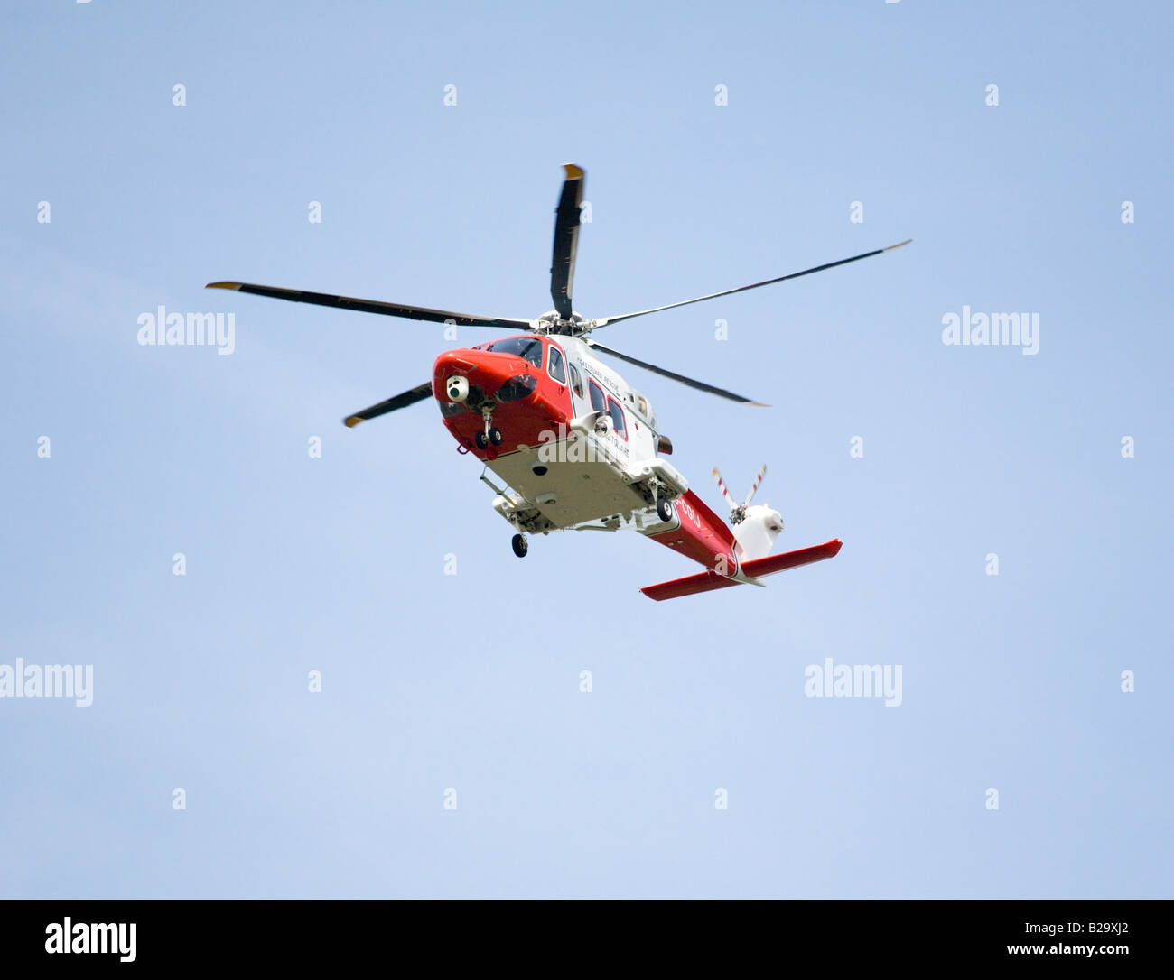 Westland HM Coast Guard rescue helicopter G-CGIJ coming in to land at  Bournemouth Airport, Dorset. UK Stock Photo - Alamy