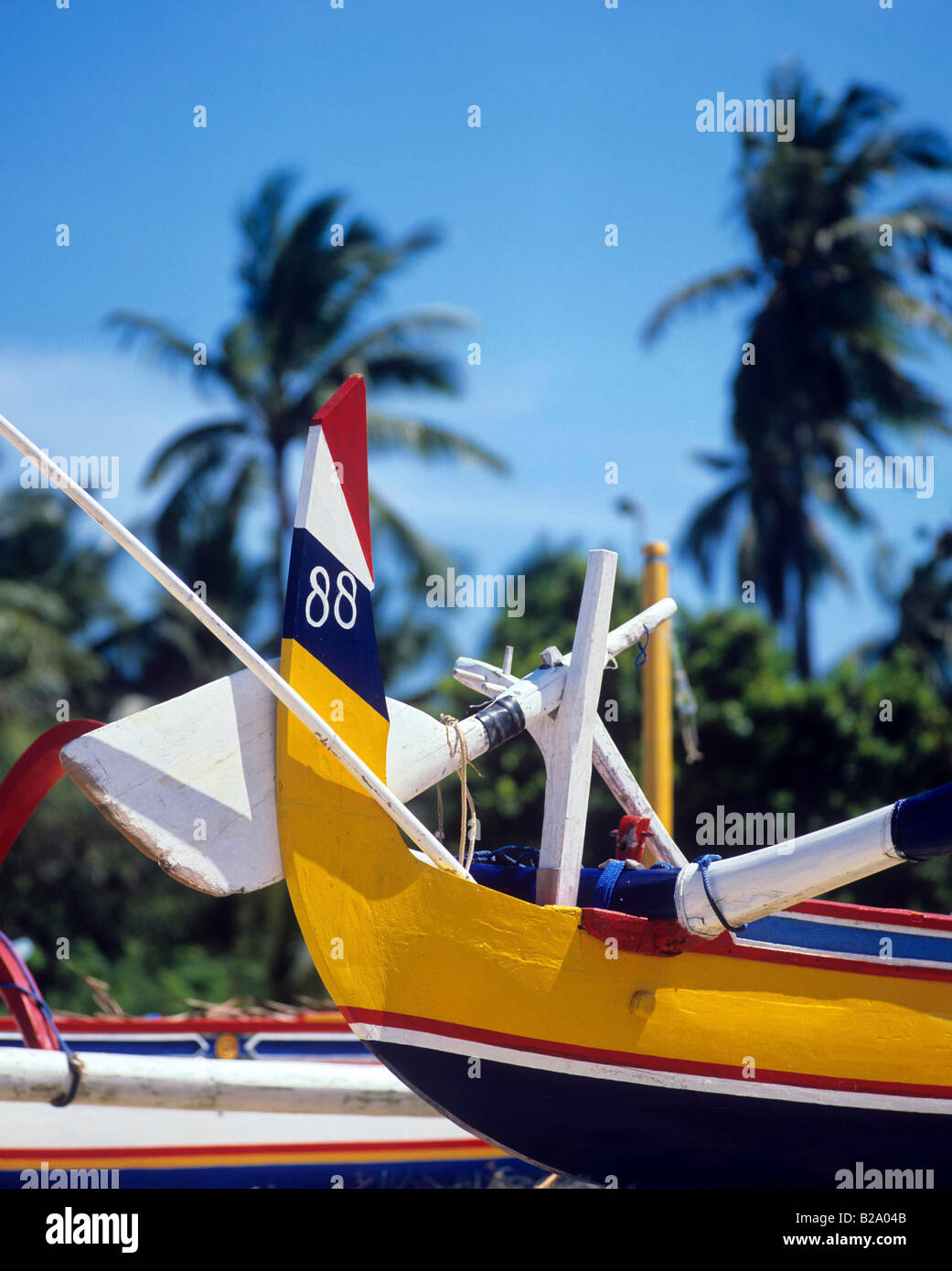 Outrigger boat Bali Indonesia Date 28 03 2008 Ref WP B548 111653 0047 COMPULSORY CREDIT World Pictures Photoshot Stock Photo