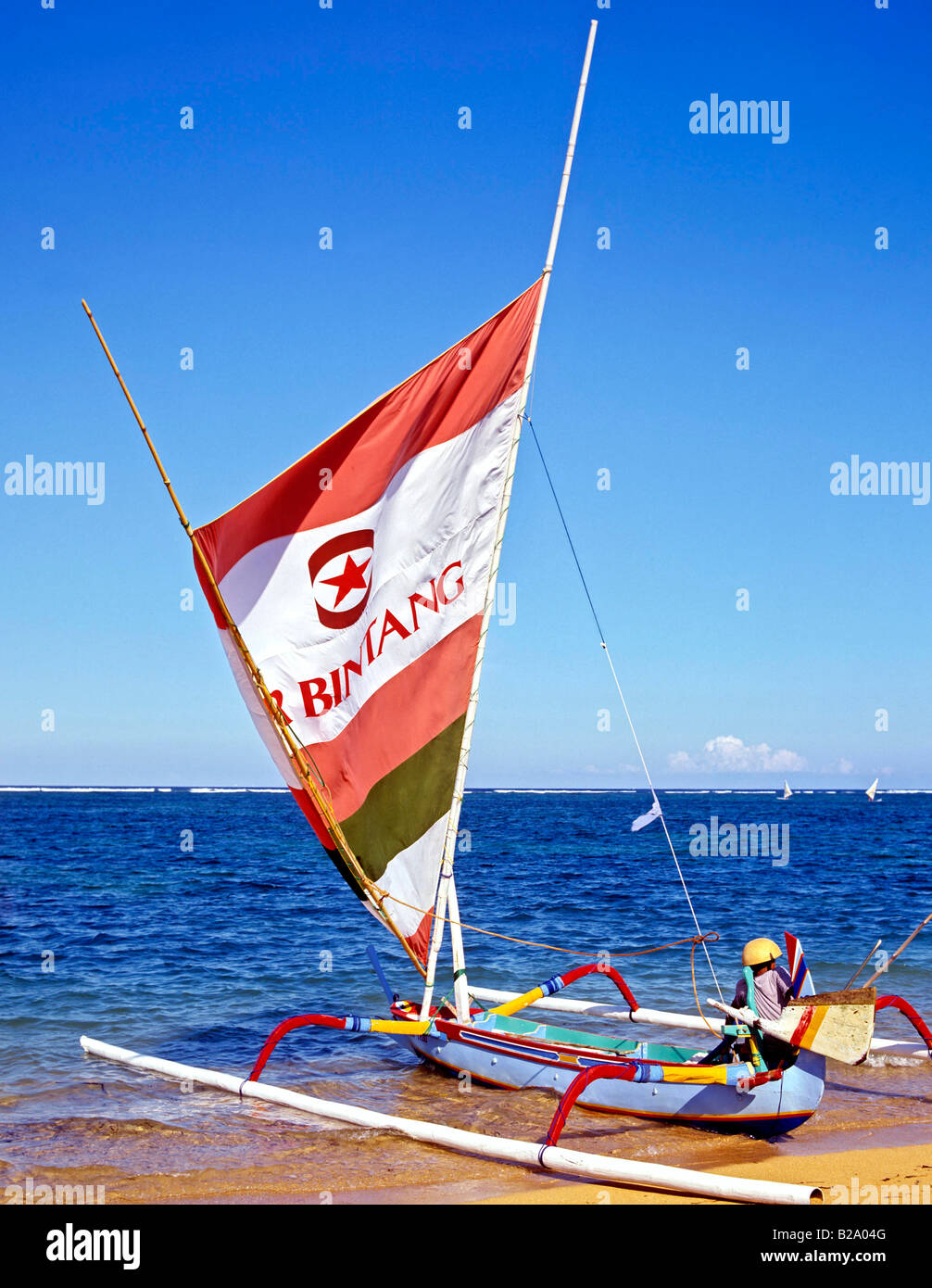 Outrigger boat Bali Indonesia Date 28 03 2008 Ref WP B548 111653 0050 COMPULSORY CREDIT World Pictures Photoshot Stock Photo