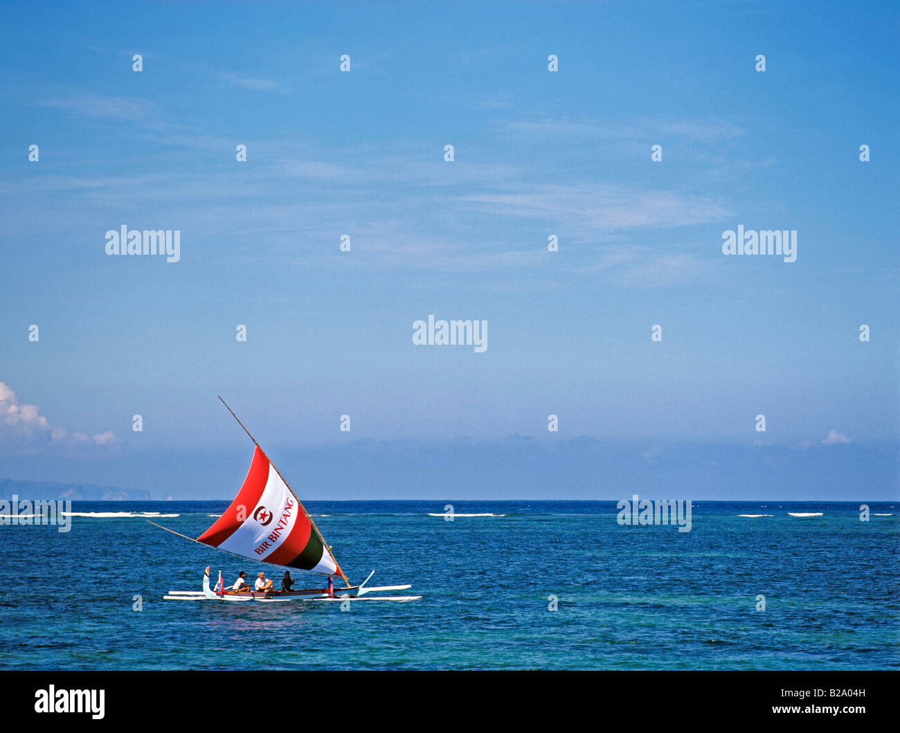 Outrigger boat Bali Indonesia Date 28 03 2008 Ref WP B548 111653 0051 COMPULSORY CREDIT World Pictures Photoshot Stock Photo